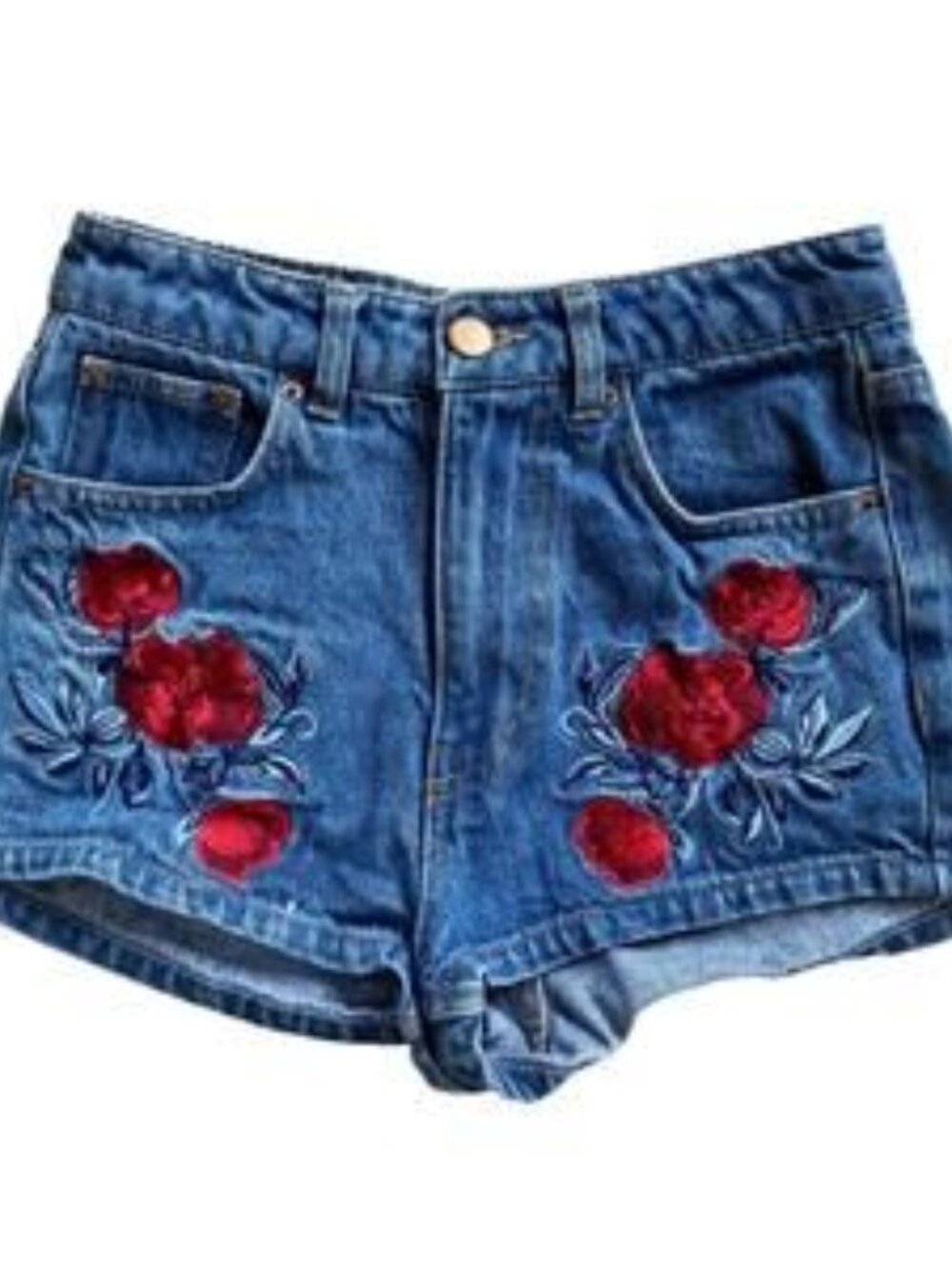 Rose Embroidered Shorts Size 4